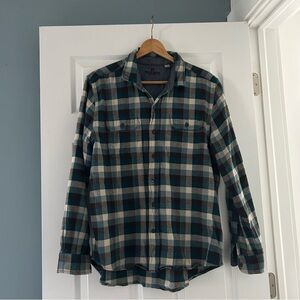 Woolrich Men's Flannel Shirt - Blue Brown and Cream XL